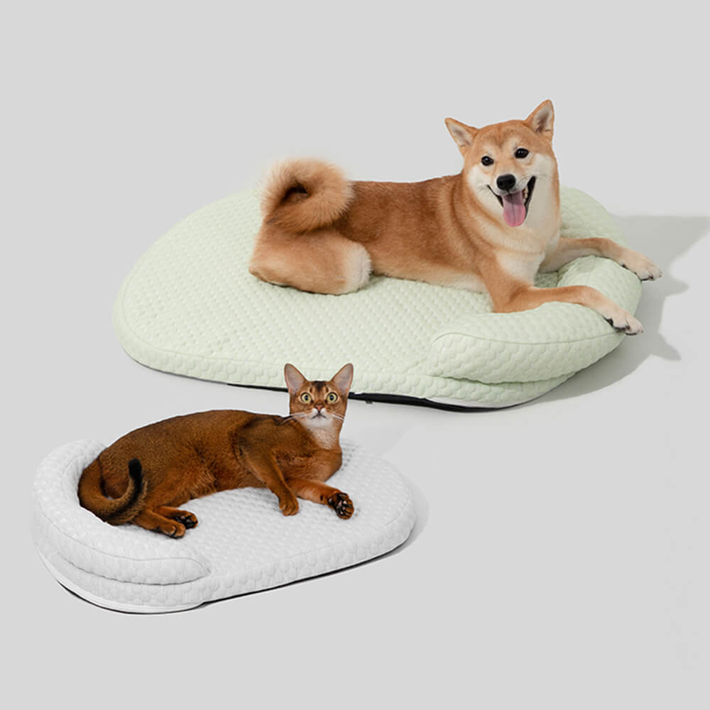 Matina de mascotas transpirable para enfriamiento de hielo con almohada para gatos y perros