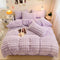 Puffy Comfort Bettlaken-Set aus verdicktem Kaninchenfellimitat