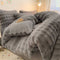 Puffy Comfort Bettlaken-Set aus verdicktem Kaninchenfellimitat