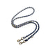 Hand-Woven Leather Multifunctional Anti-Pull Dog Collar and Leash Set