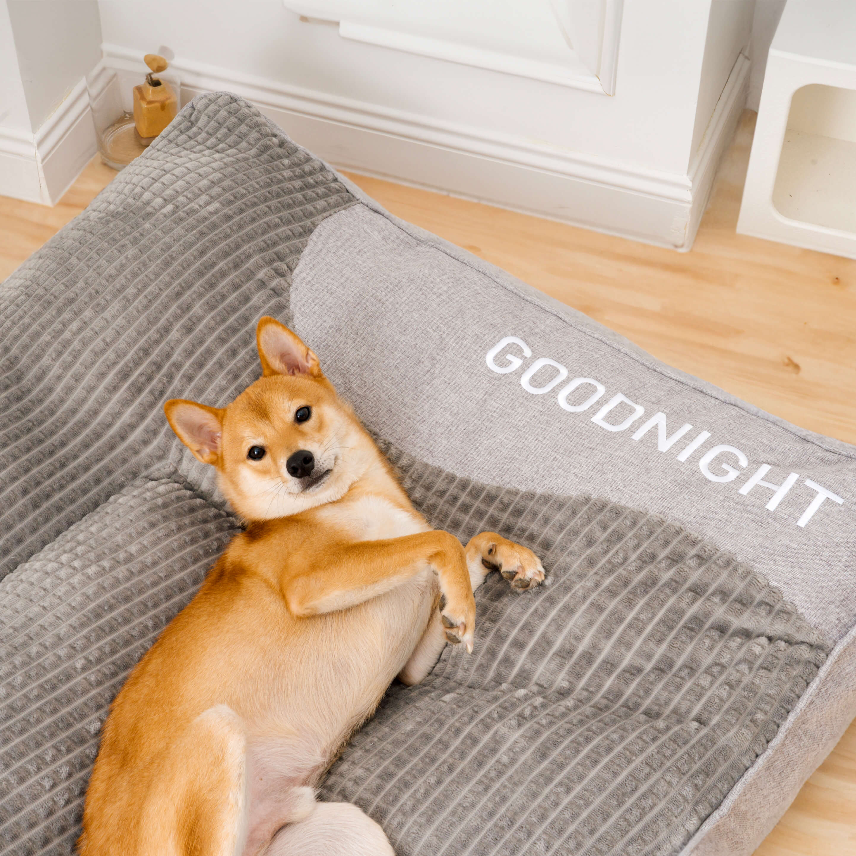 Cama de amortiguación de perros de protección de columna de columna de arañazos grande y grueso personalizado