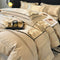 Luxurious Hyarn-conteo Jacquard Dórcete Cubierta de sábana de la cama