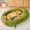 Soporte ortopédico ovalado acogedor cama desmontable y gato desmontable para dormir