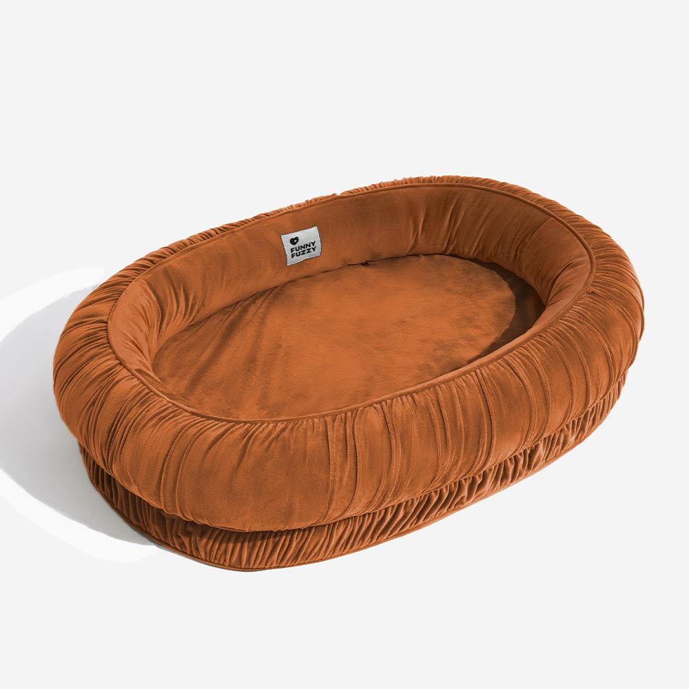 Soporte ortopédico ovalado acogedor cama desmontable y gato desmontable para dormir