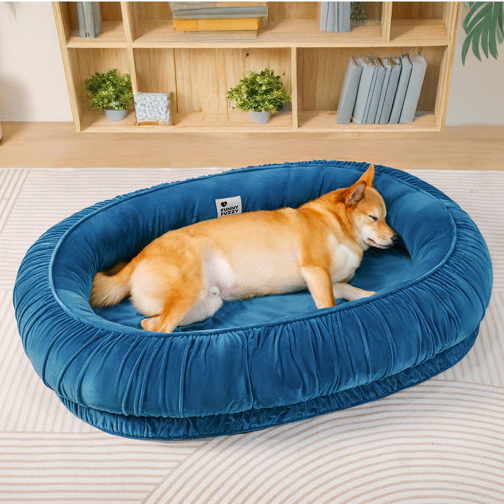 Soporte ortopédico ovalado acogedor cama desmontable y gato desmontable para dormir