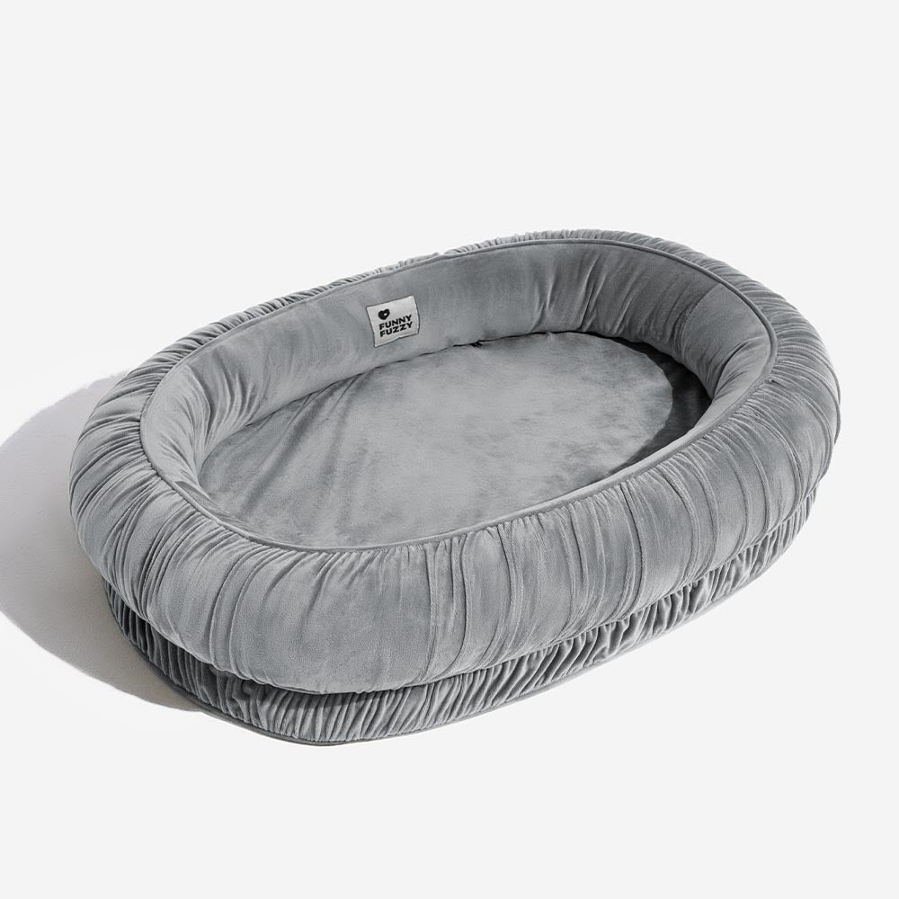 Soporte ortopédico ovalado acogedor cama desmontable y gato desmontable para dormir