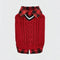 Perfect for Fall Winter Plaid Collar Cable Knit Dog Sweater Vest
