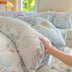 Rose Series Carved Milk Velvet Comfort Soft Bed Sheet Set