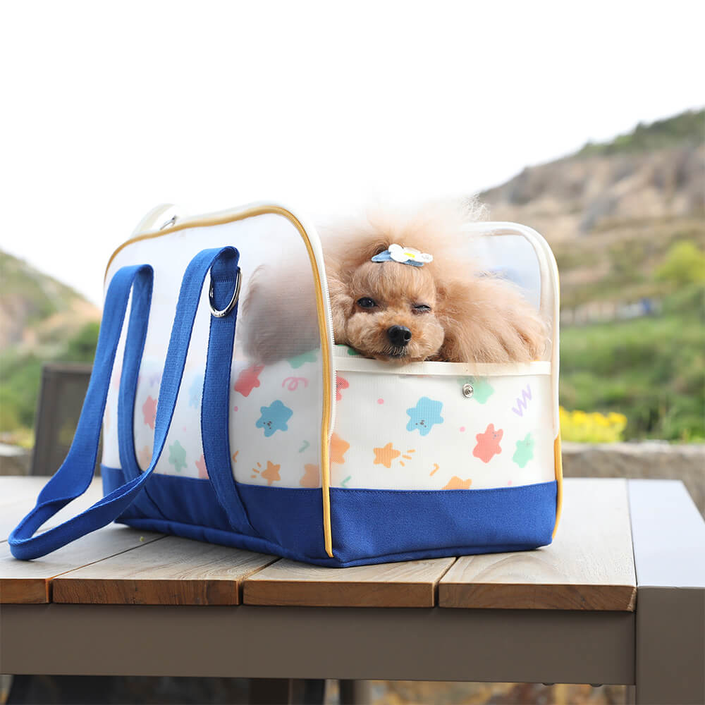 Soft-Sided Breathable Multifunctional Travel Pet Carrier Bag with Bottom Pad