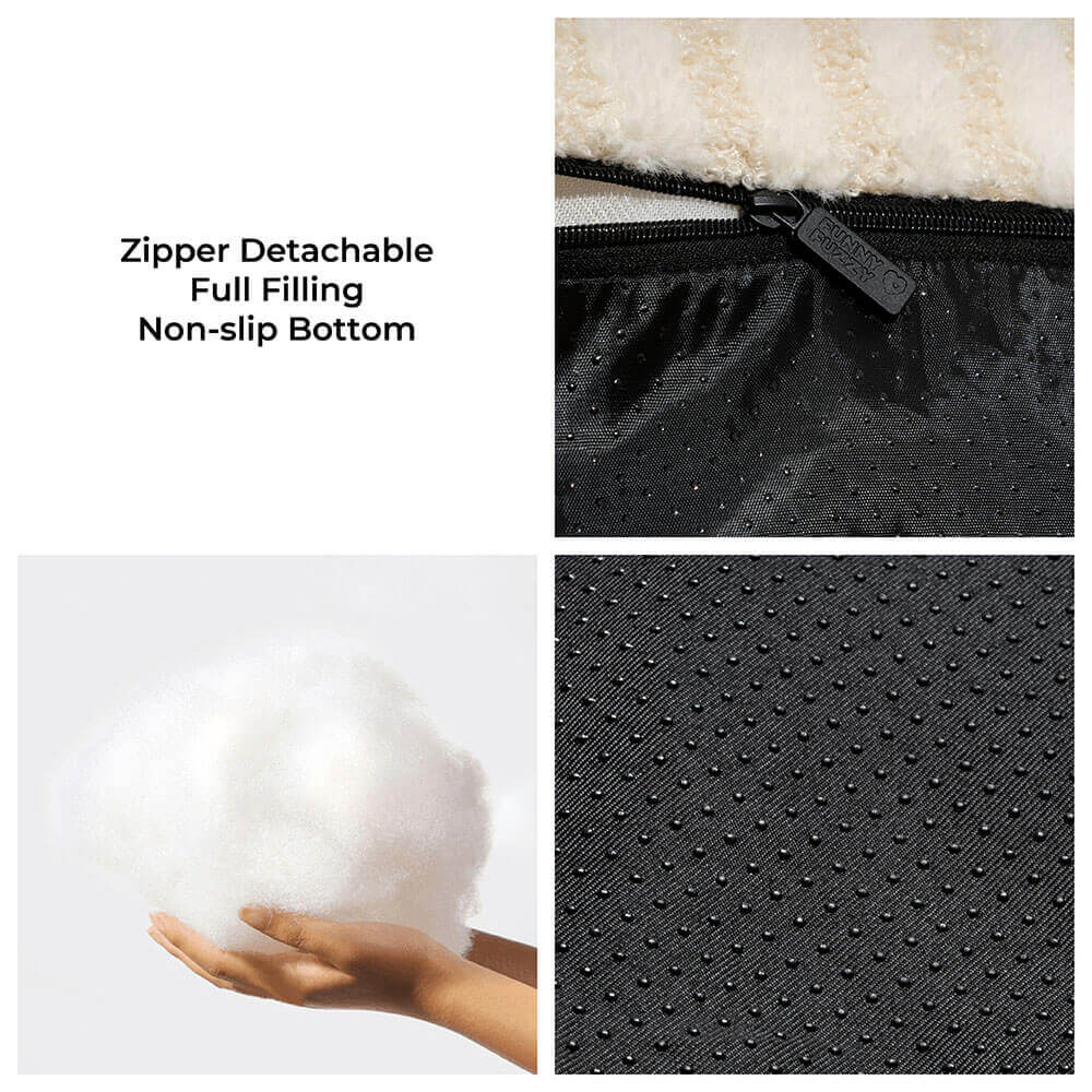 Trendiges, gestreiftes, polygonales, beruhigendes Sitzsack-Hundebett