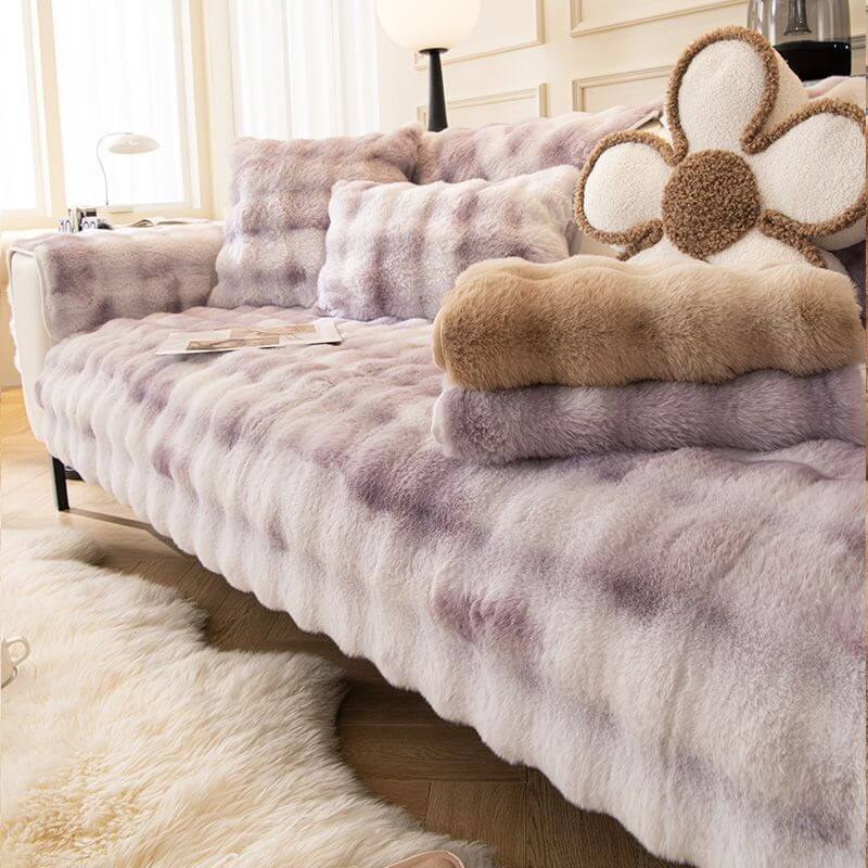 Elegante decoración del hogar de gradiente de gradiente cubierta de sofá lavable