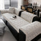 Thickend Short Plush Leaf Pattern Scratch Resistant Non-Slip Couch Cover