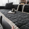 Thickend Short Plush Leaf Pattern Scratch Resistant Non-Slip Couch Cover