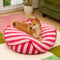 Trendiges, gestreiftes, polygonales, beruhigendes Sitzsack-Hundebett