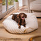 Trendiges, gestreiftes, polygonales, beruhigendes Sitzsack-Hundebett