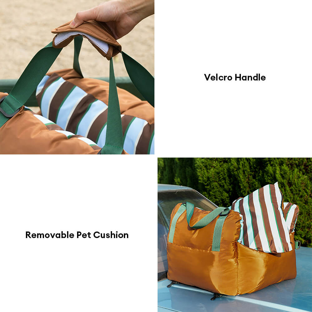 Vibrant Vibe Travel Booster Multifuncional cama para perros impermeable
