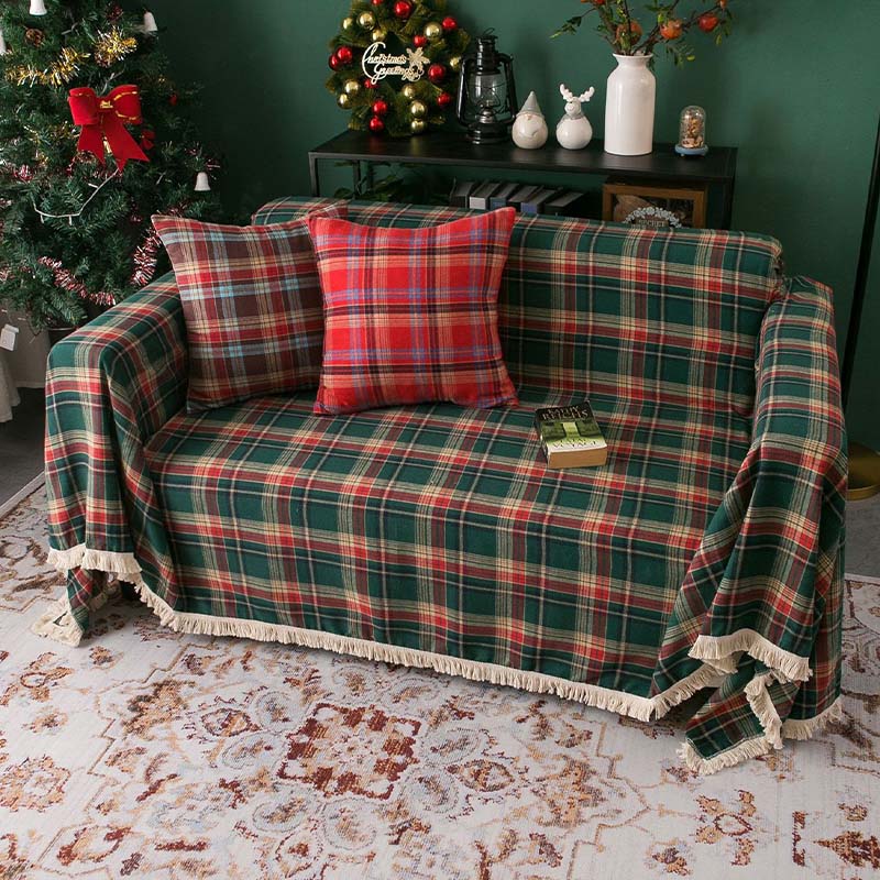 Cubierta de sofá de envoltura completa de estilo navideño de estilo navideño