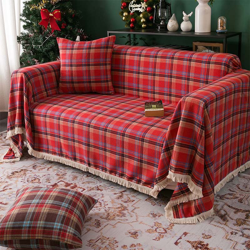 Cubierta de sofá de envoltura completa de estilo navideño de estilo navideño