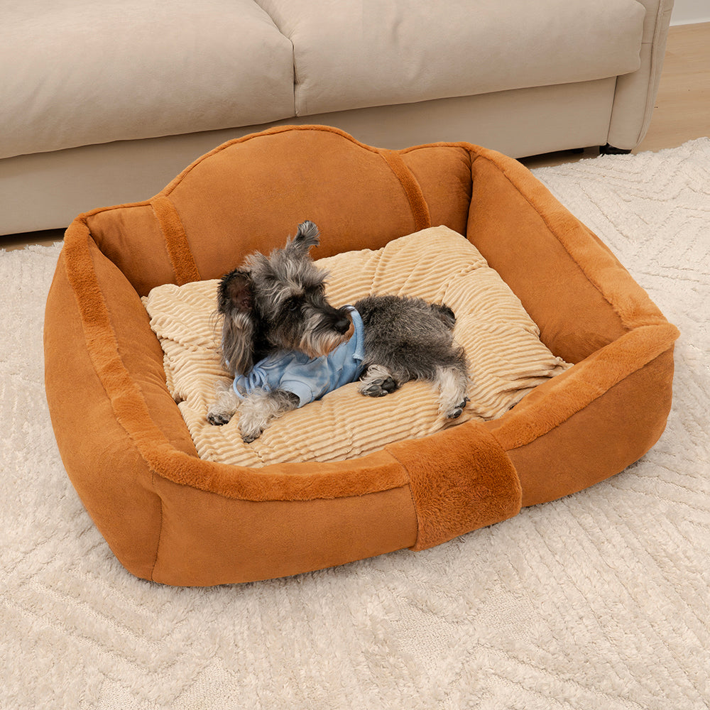 Sofá-cama vintage grande e aconchegante para cachorro