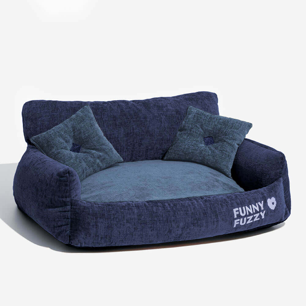 Schlafsofa für Hunde und Katzen im Vintage-Stil aus Chenille-Stoff