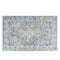 Tapis vintage bleu et crème acceptant les animaux de compagnie - Élégance intemporelle pour votre maison