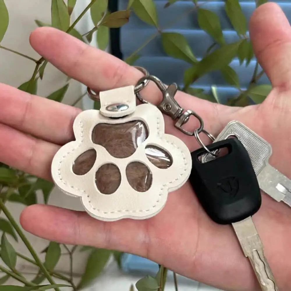 Pet Hair Memory Locket Keychain