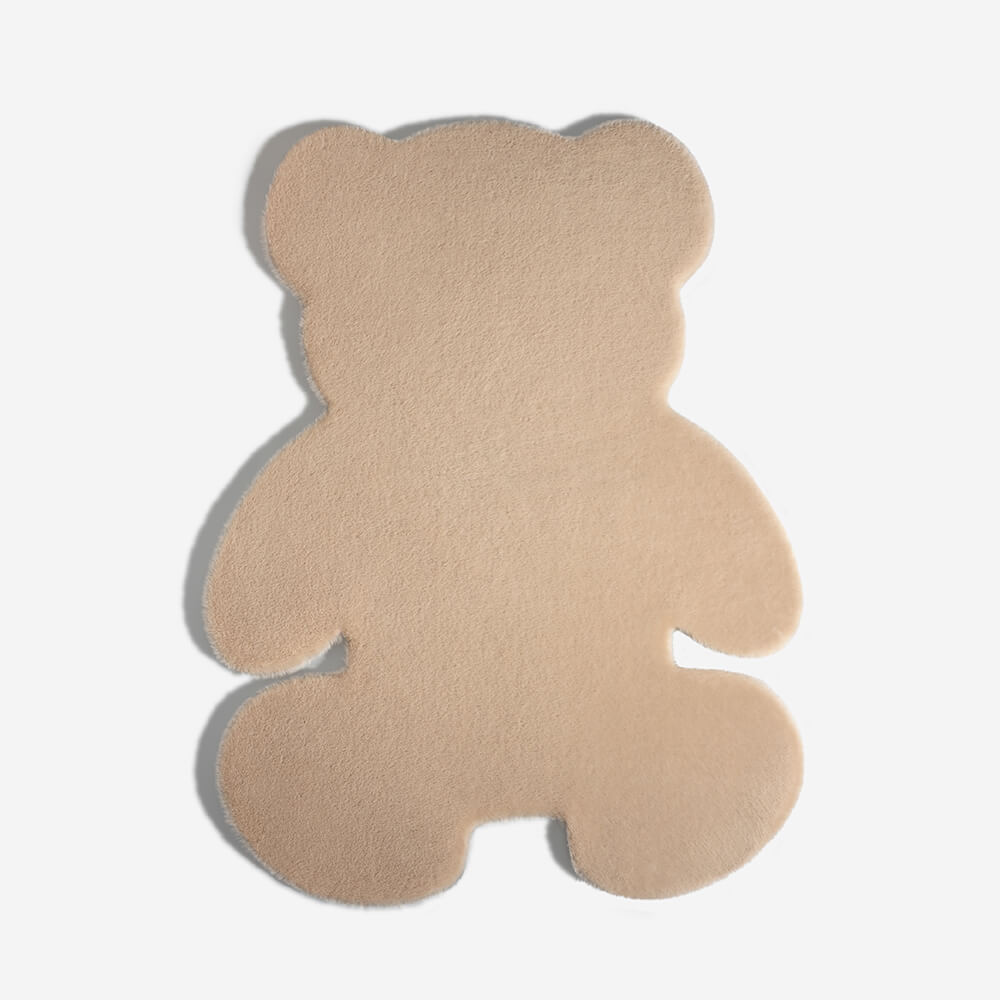 Alfombra de mascota grande y esponjosa de oso en forma de peluche