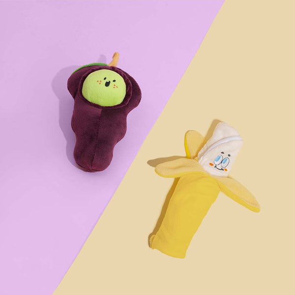 Plüsch-Quietschspielzeug für Hunde – Obst